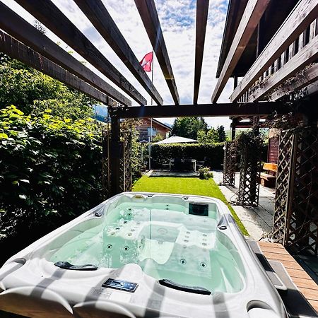 The Swiss Paradise 2 Apartment With Garden, Whirlpool, And Mountain Panorama Wirzweli Kültér fotó