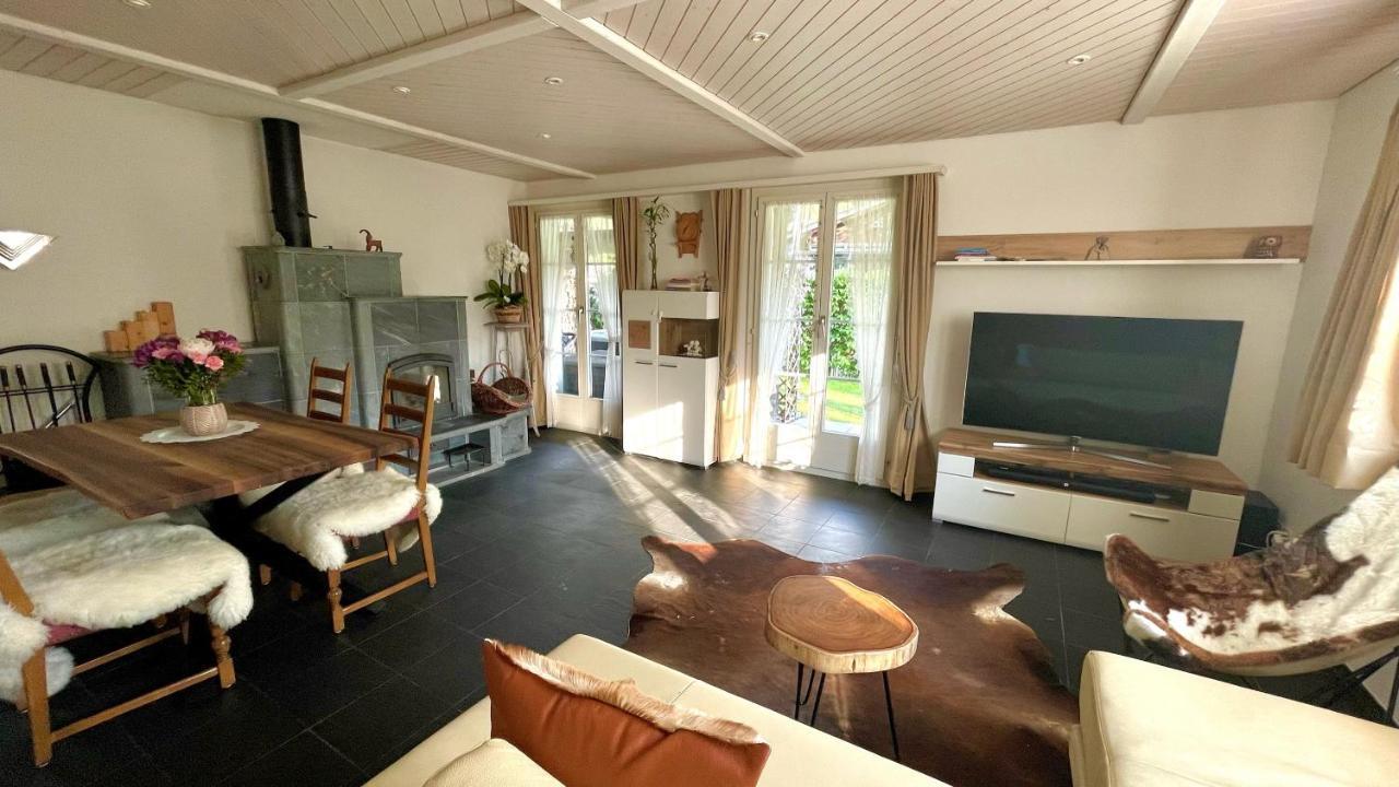 The Swiss Paradise 2 Apartment With Garden, Whirlpool, And Mountain Panorama Wirzweli Kültér fotó