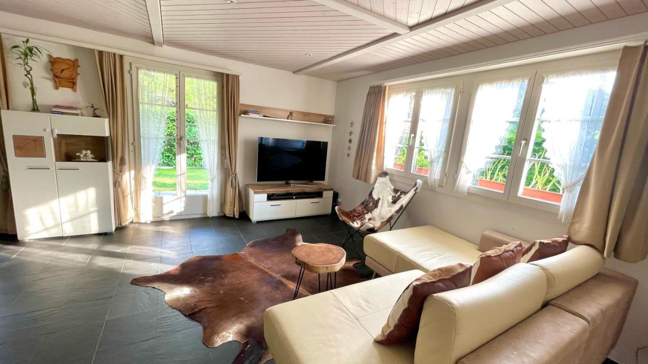 The Swiss Paradise 2 Apartment With Garden, Whirlpool, And Mountain Panorama Wirzweli Kültér fotó