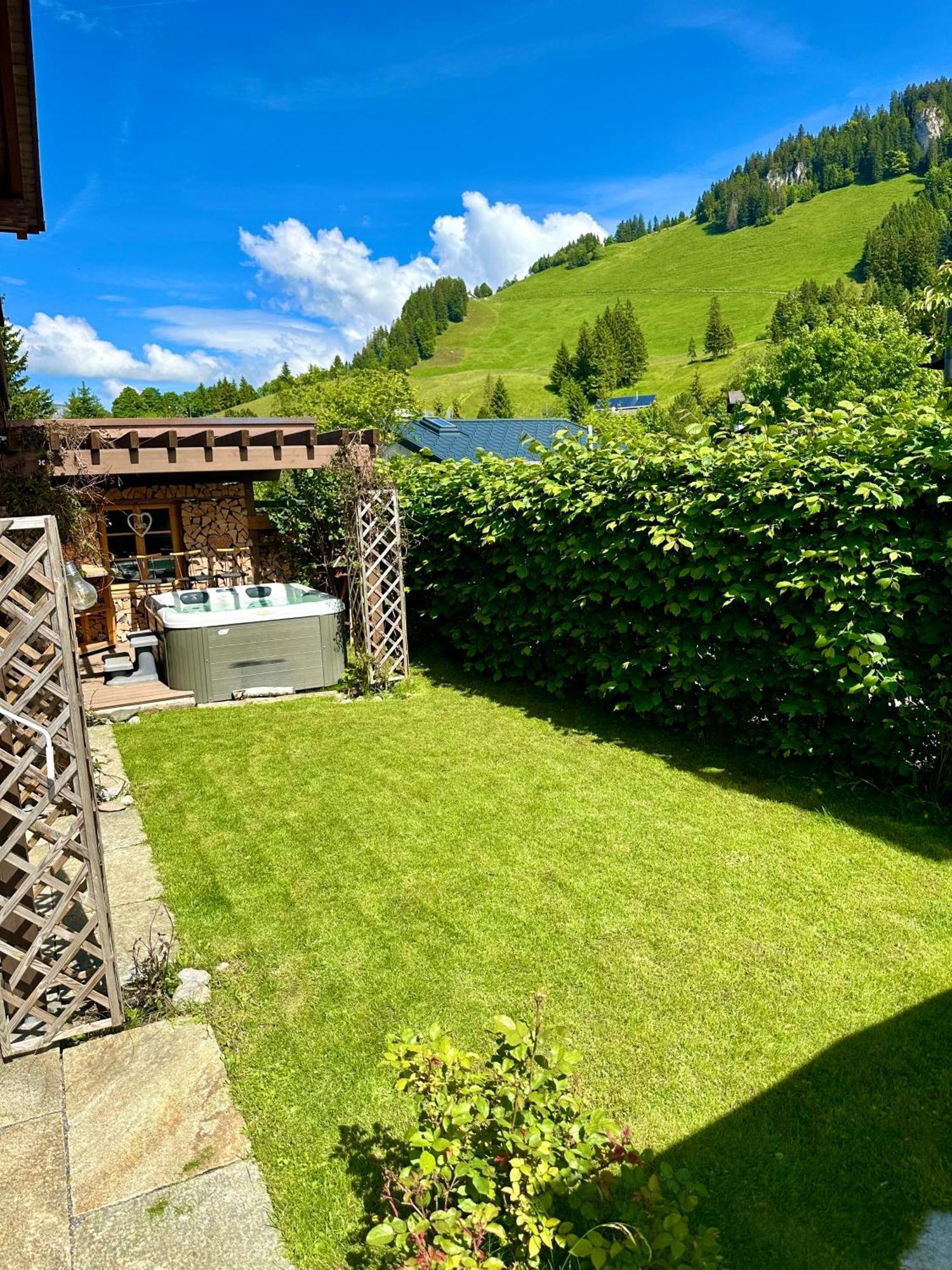 The Swiss Paradise 2 Apartment With Garden, Whirlpool, And Mountain Panorama Wirzweli Kültér fotó