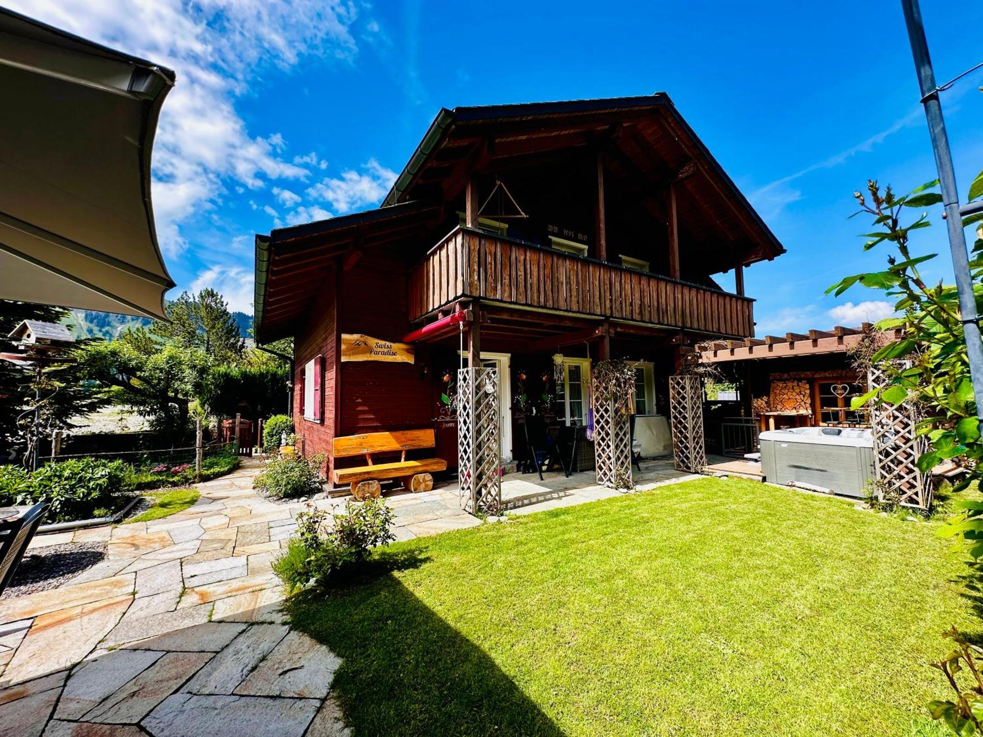 The Swiss Paradise 2 Apartment With Garden, Whirlpool, And Mountain Panorama Wirzweli Kültér fotó