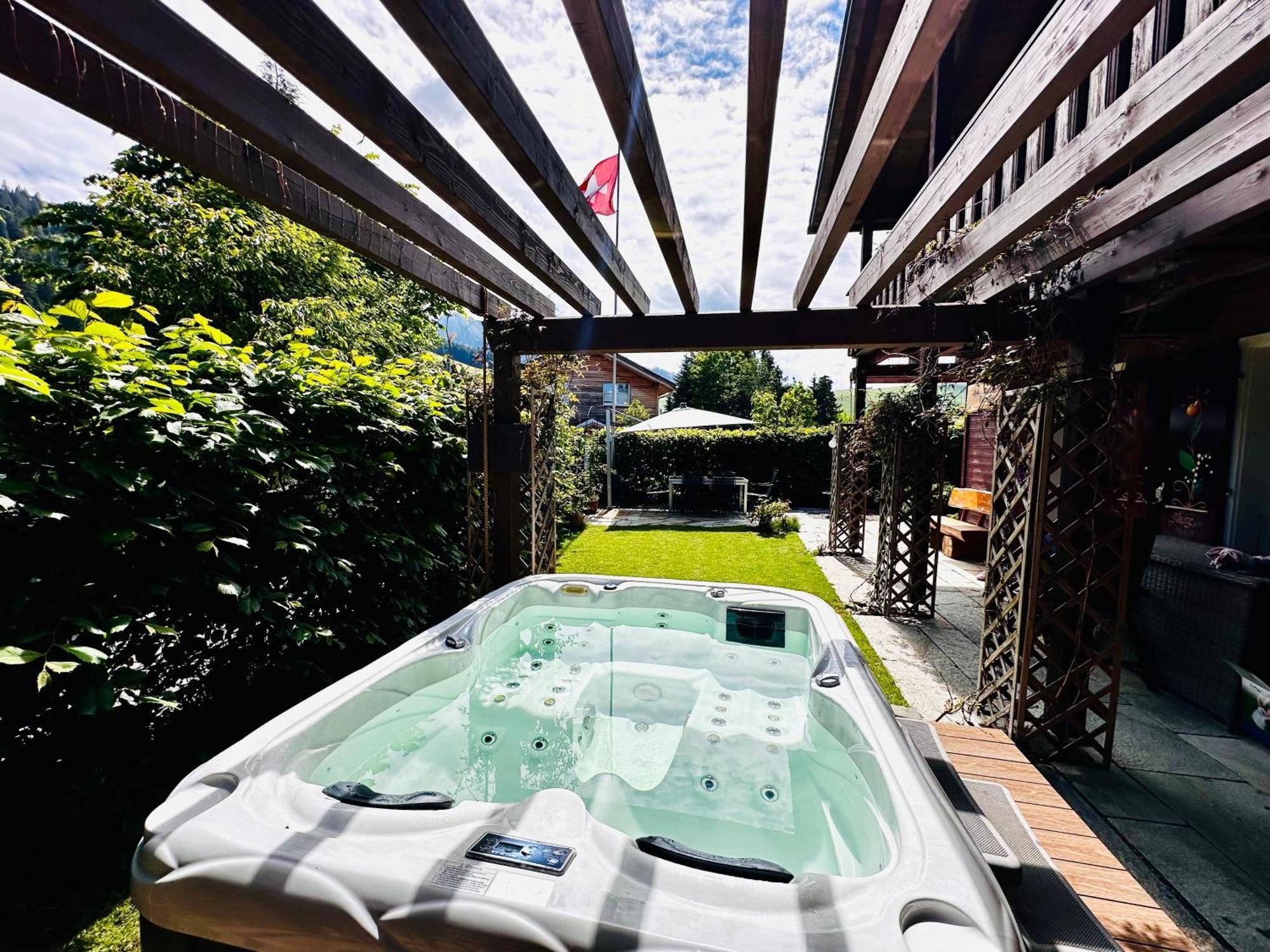 The Swiss Paradise 2 Apartment With Garden, Whirlpool, And Mountain Panorama Wirzweli Kültér fotó